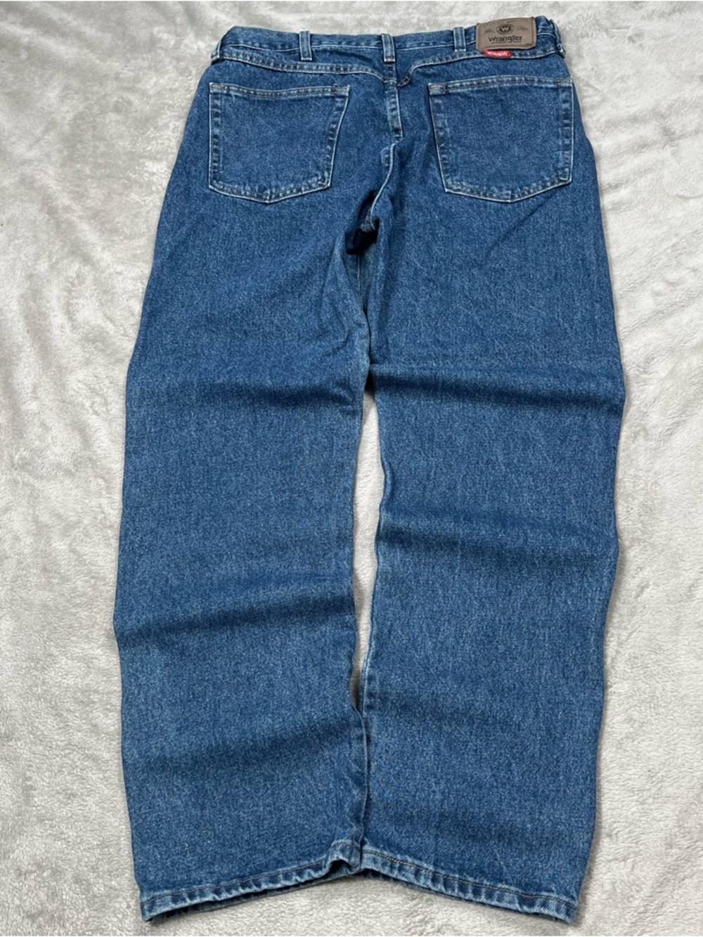 Wrangler Regular Straight Fit Jeans Men 33x30 Blue Denim Relaxed Cotton 96501DS
